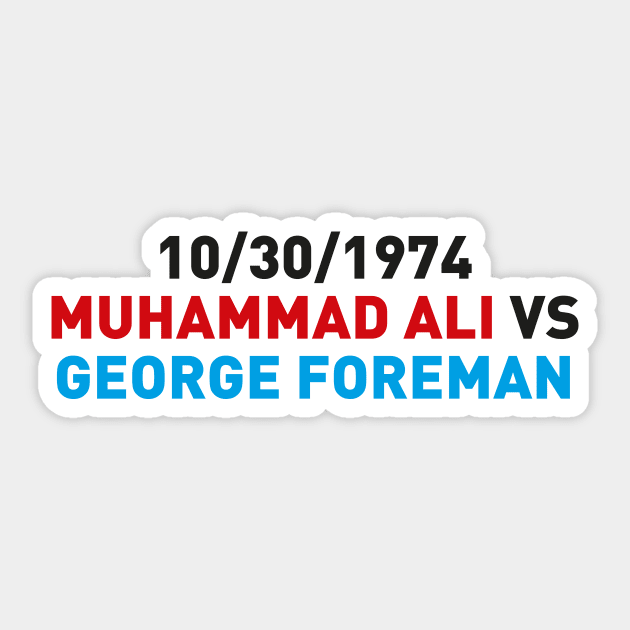 Muhammad Ali VS George Foreman Sticker by Anne-Marie van Warmerdam